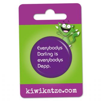 Ansteckbutton Everybodys Darling is everybodys Depp. an Eurolochkarte